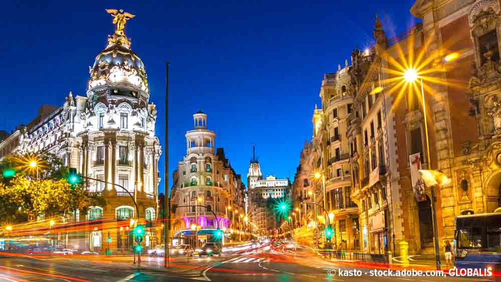 Abendliches Madrid